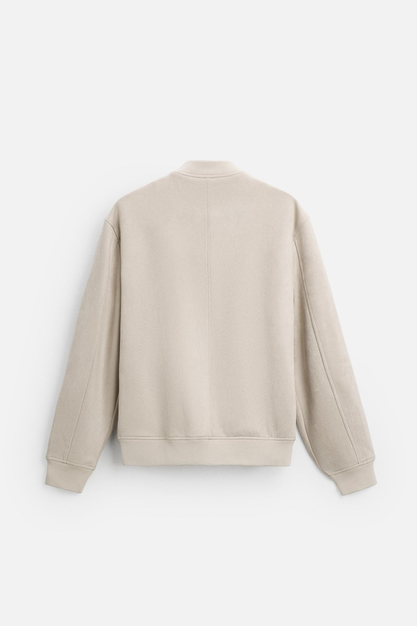 Luxurious suede bomber jacket off-white