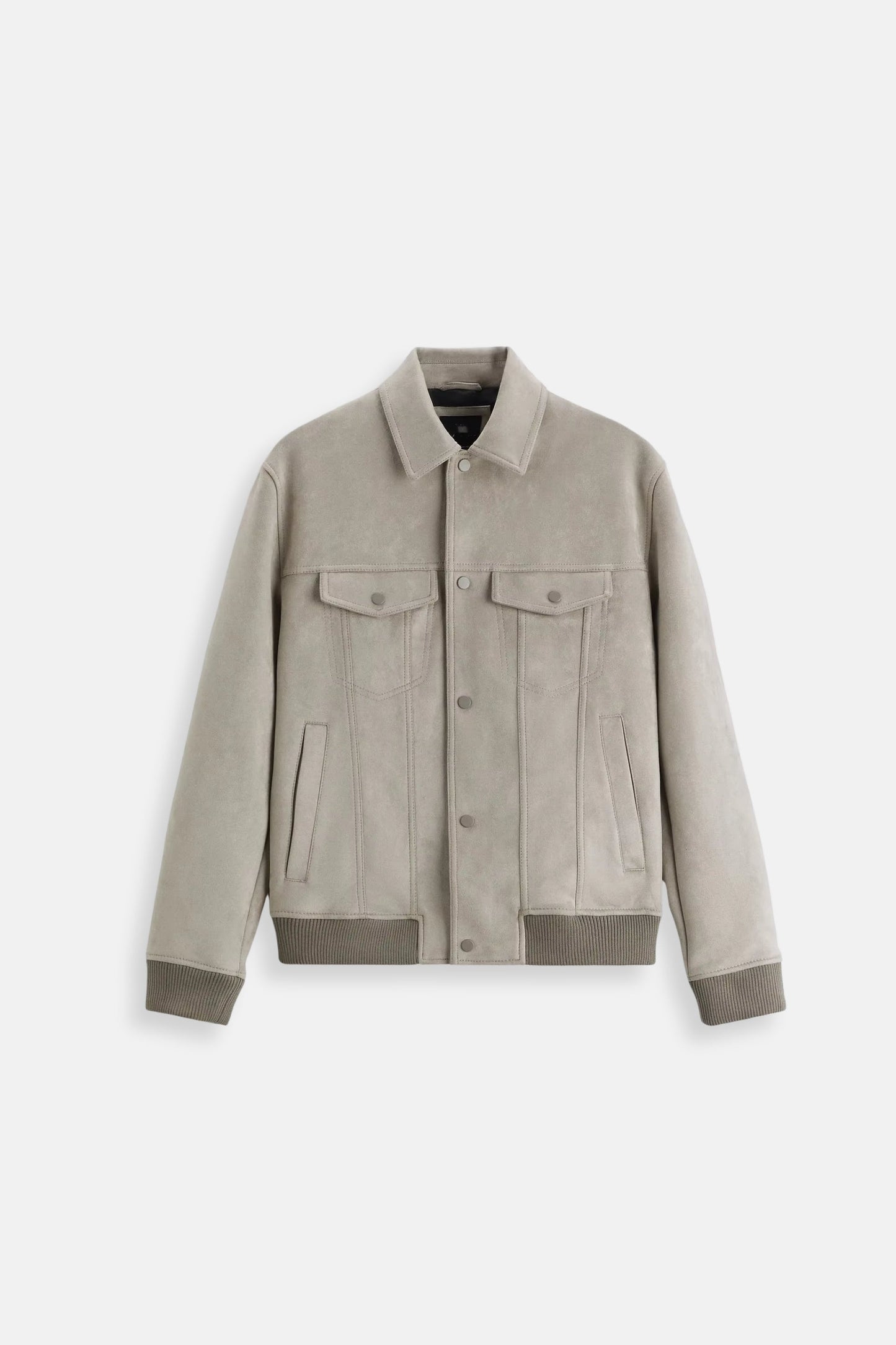Luxurious suede jacket light beige