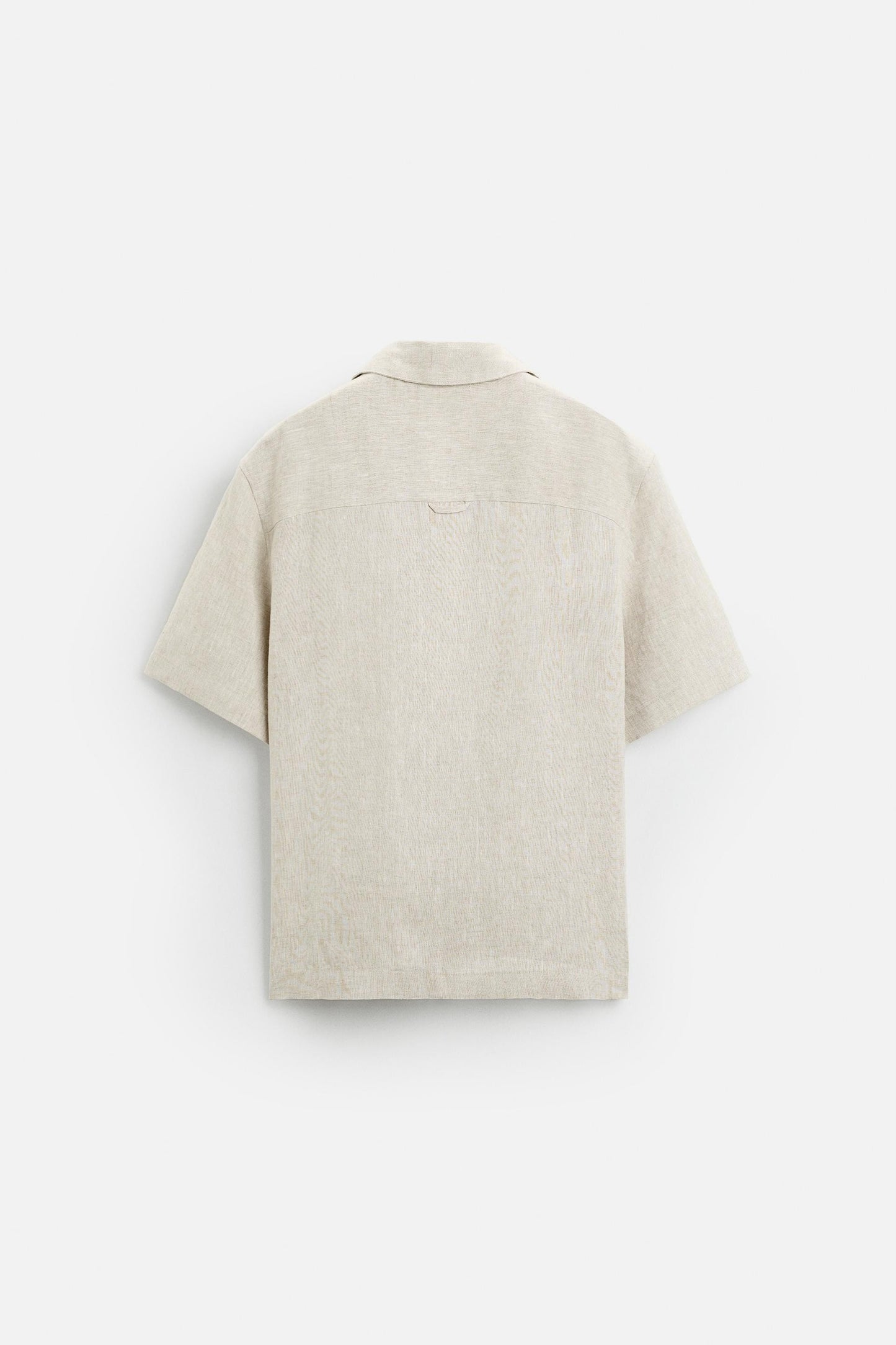 Linen shirt buttons light beige