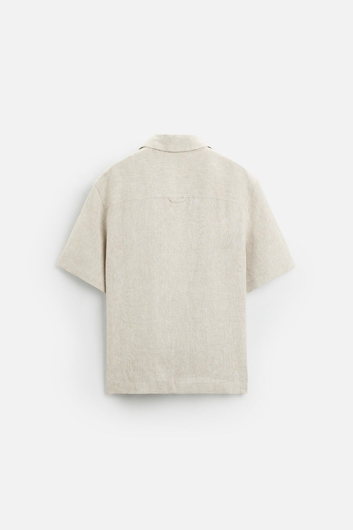 Premium linen summer set taupe