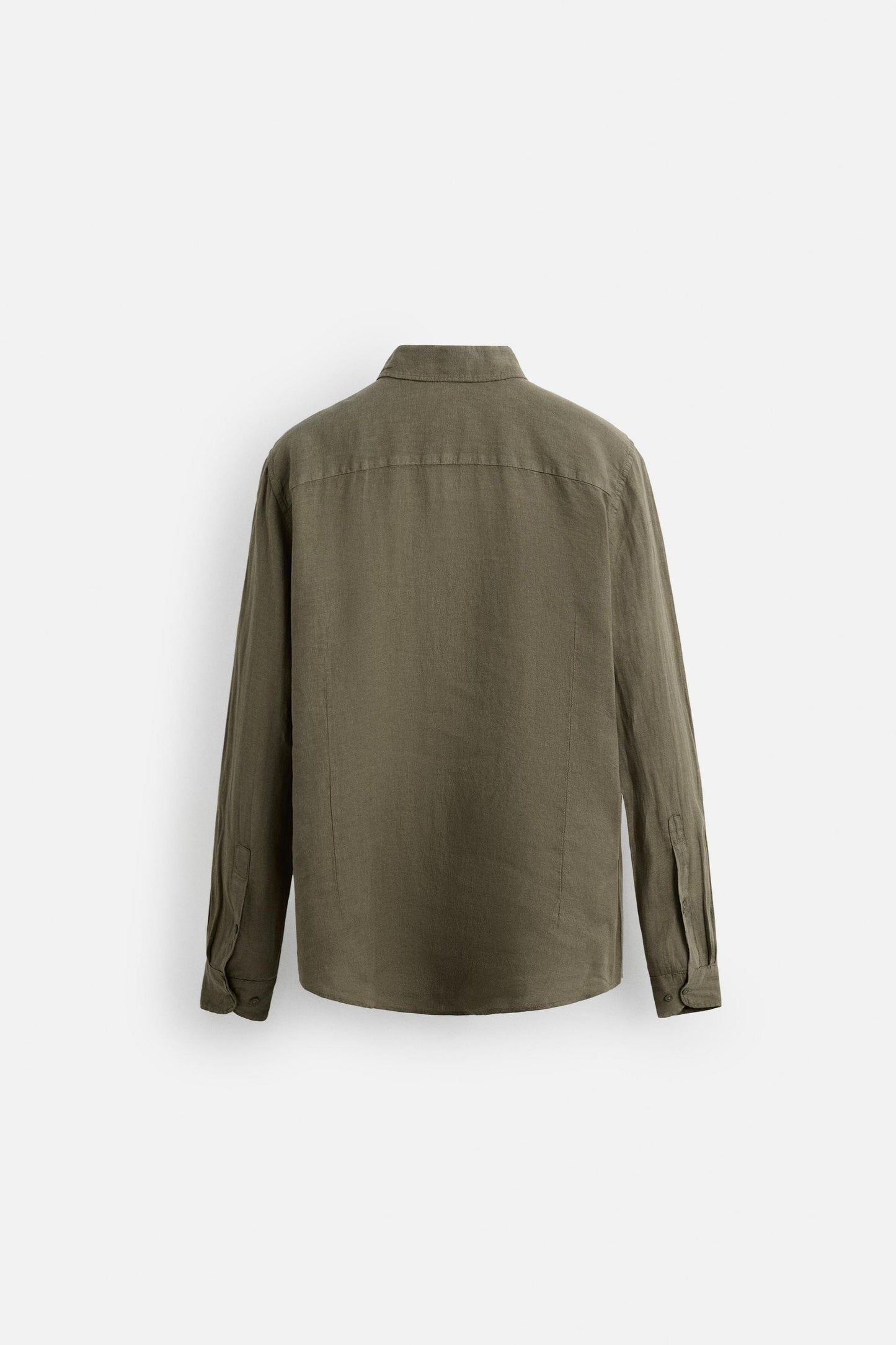 Linen shirt khaki green