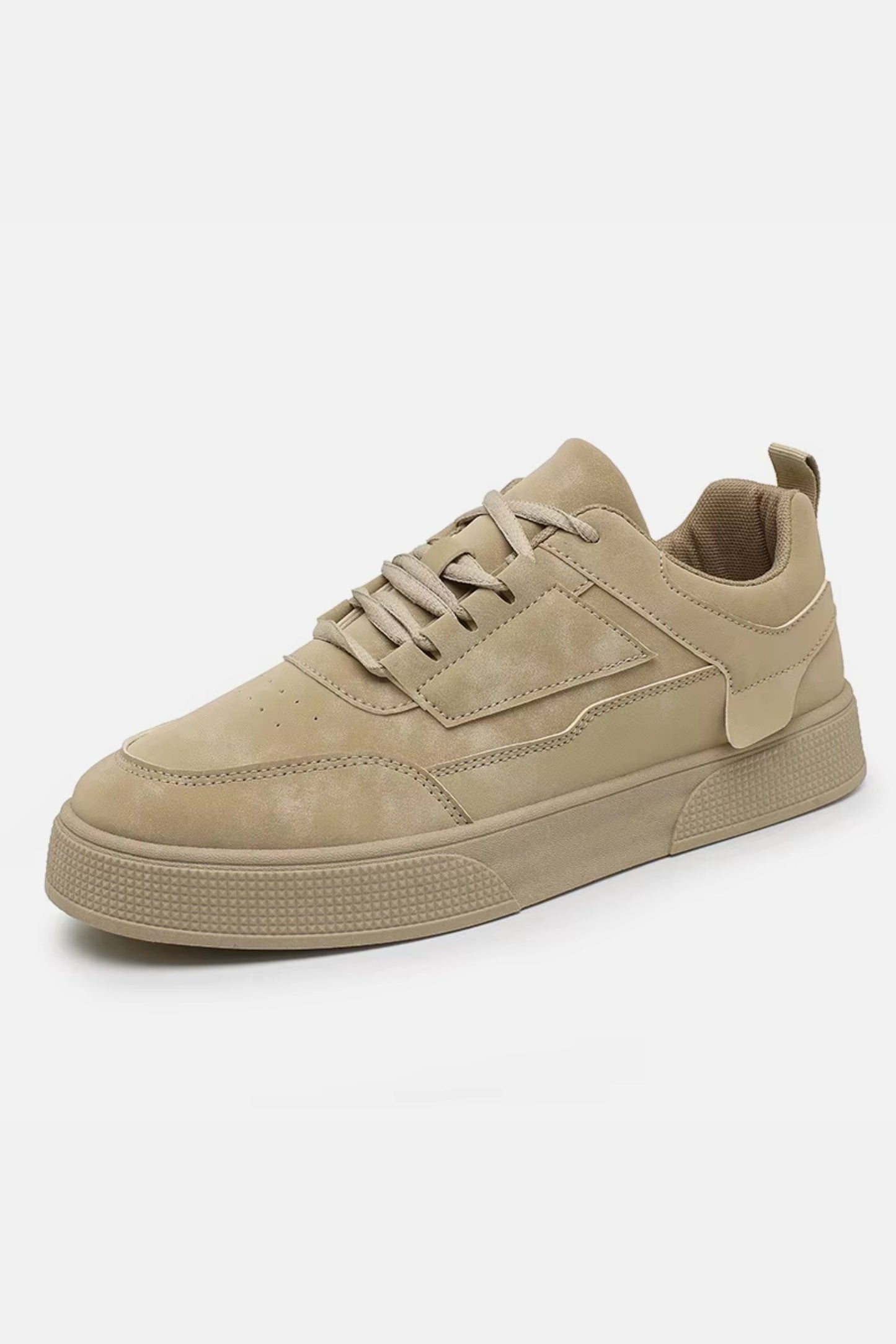 Suede sneakers beige