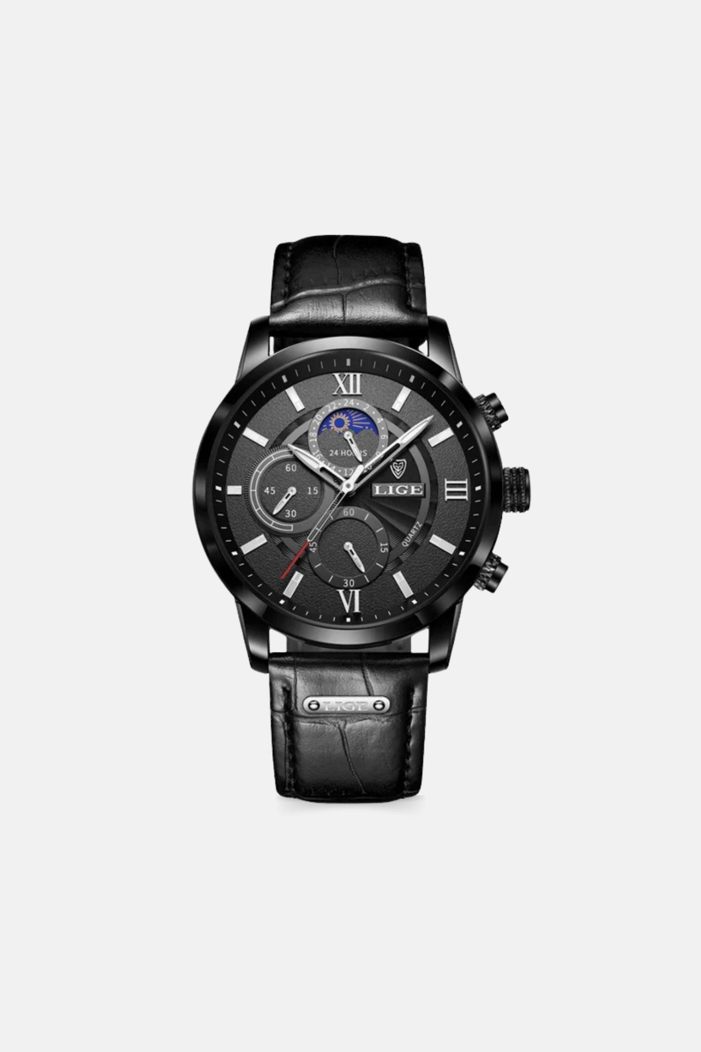 Retro leather double black