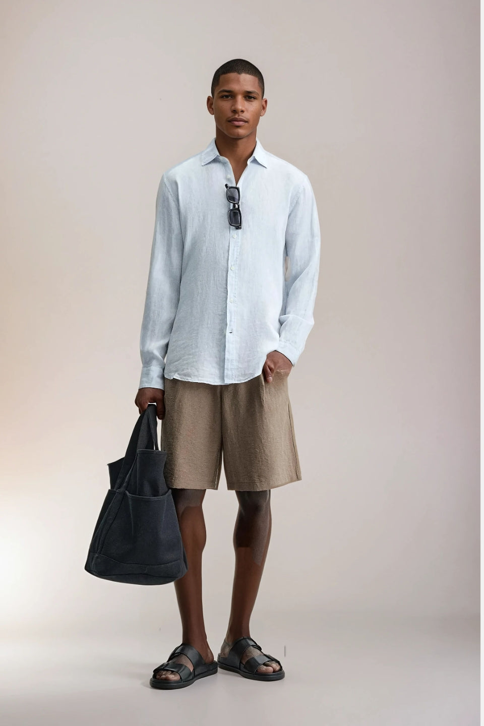 Linen shirt light blue