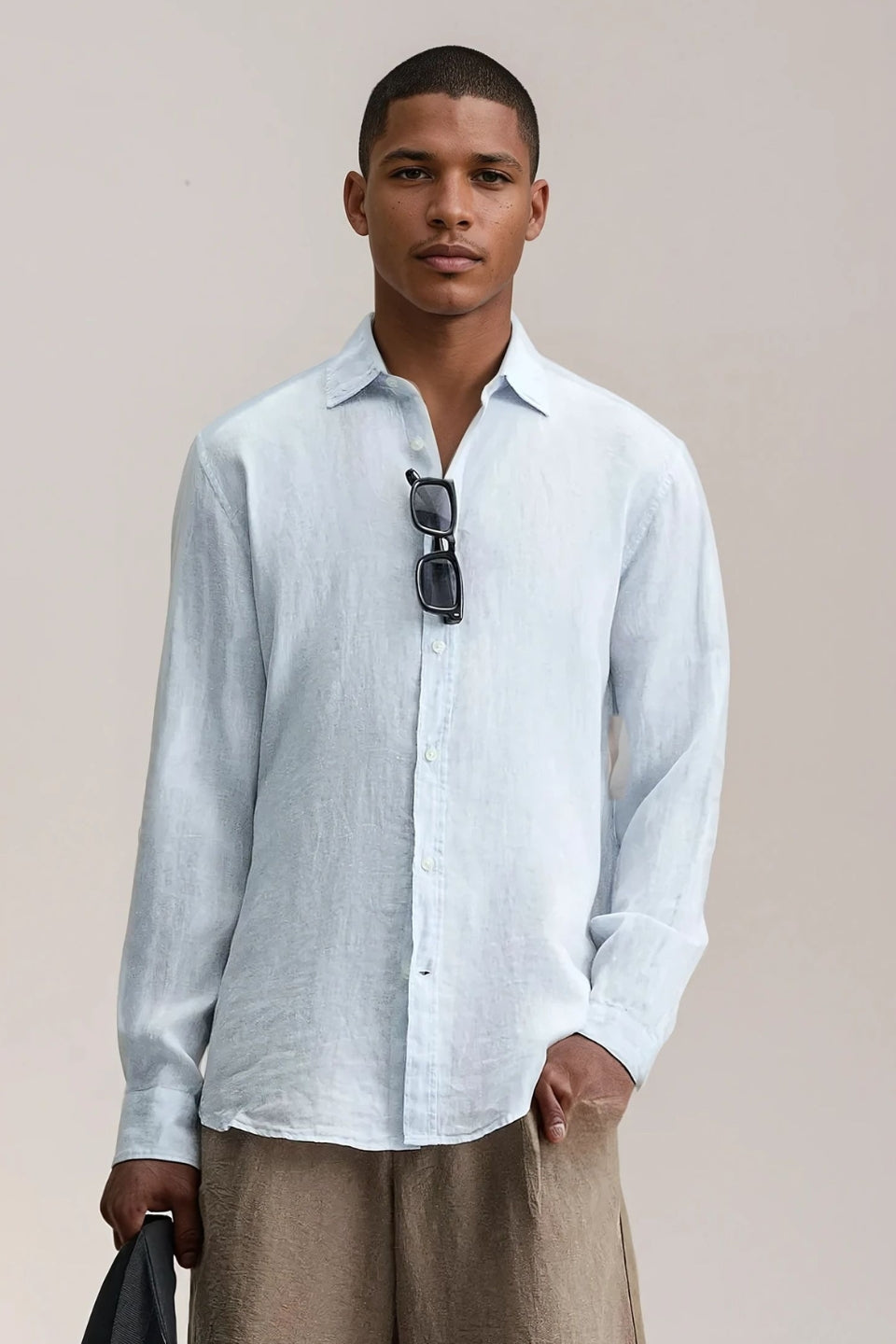 Linen shirt light blue