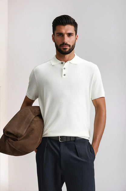 Firenze Cotton Polo - Ecru