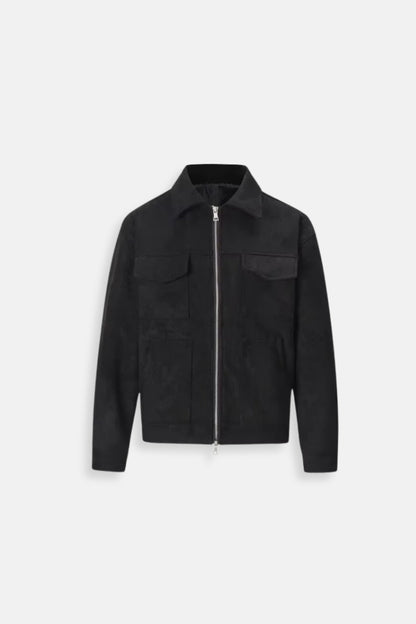 Luxurious suede jacket black