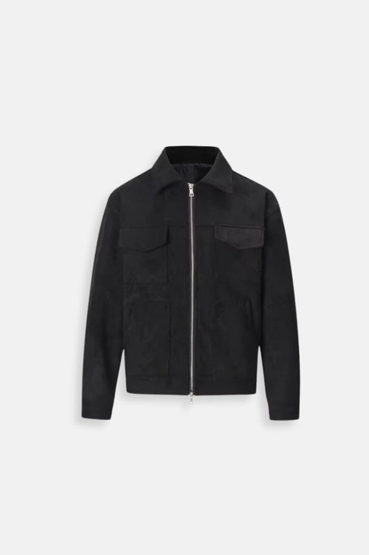 Luxurious suede jacket black