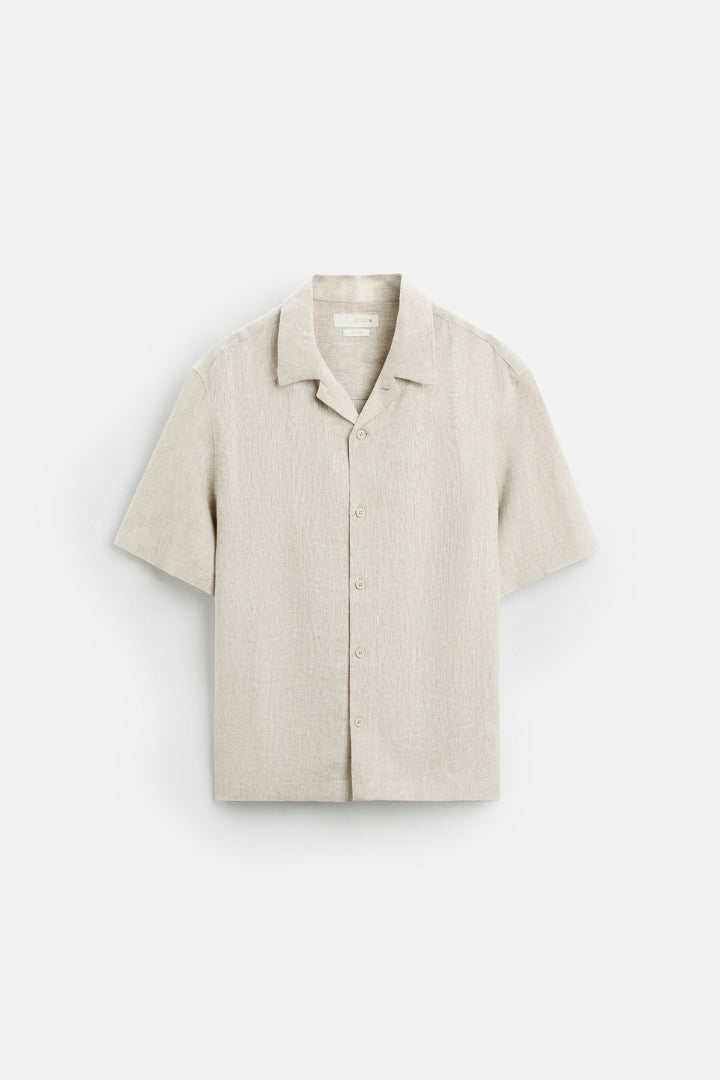 Premium linen summer set taupe