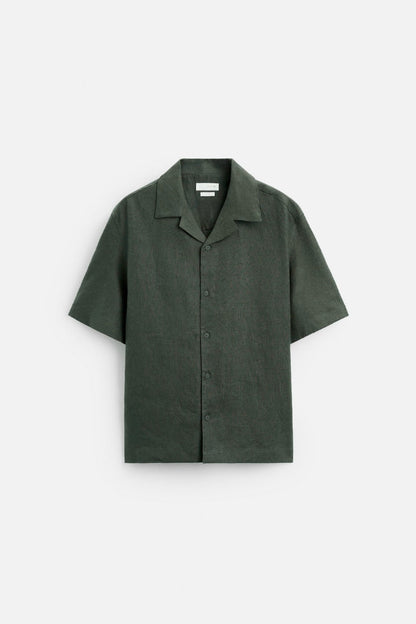 Premium linen summer set army green