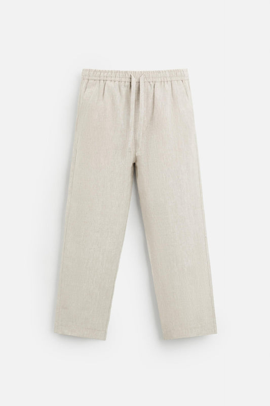 Linen trousers light beige