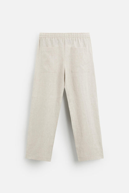 Linen trousers light beige