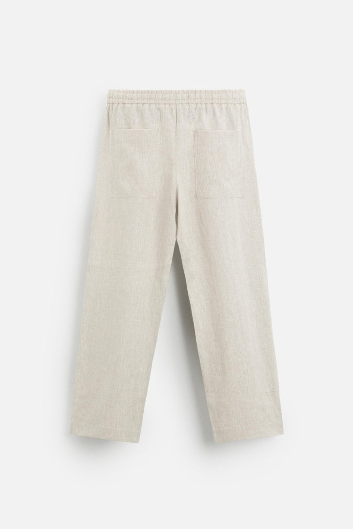 Premium linen summer set taupe