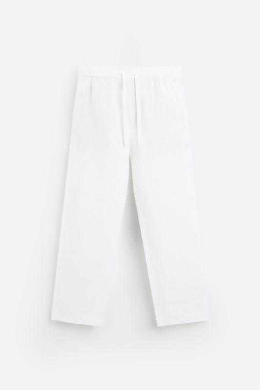 Linen trousers light white