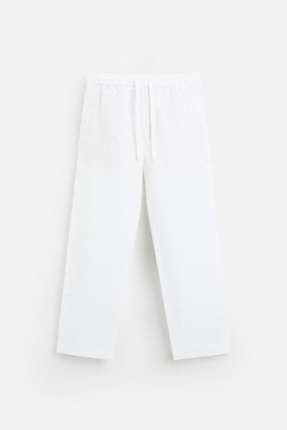 Premium linen summer set white