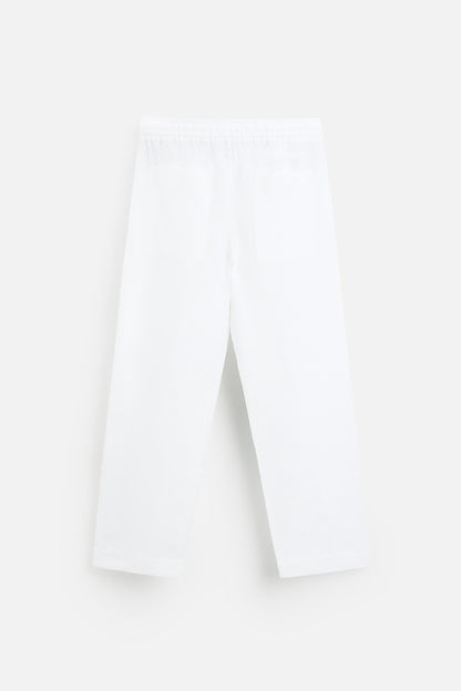 Linen trousers light white