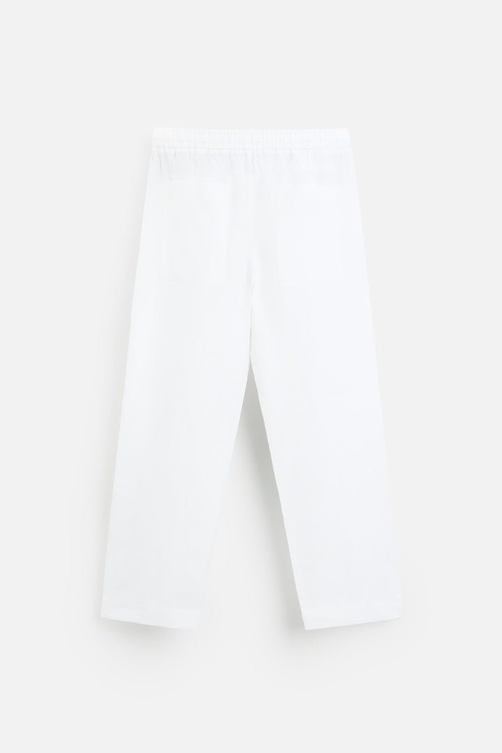 Premium linen summer set white
