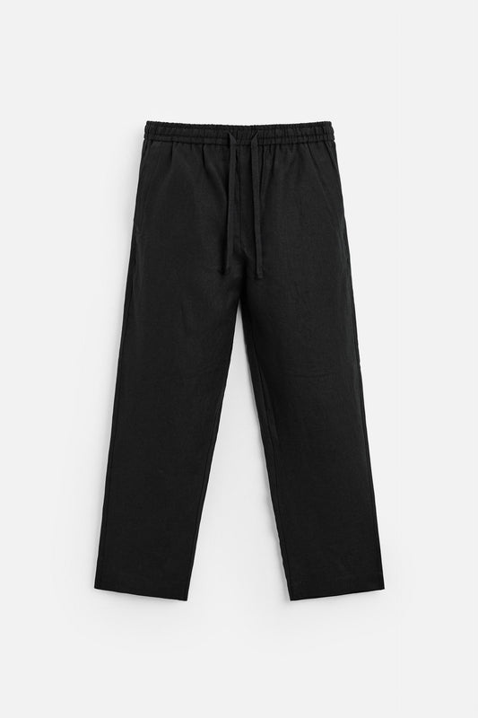 Linen trousers light black