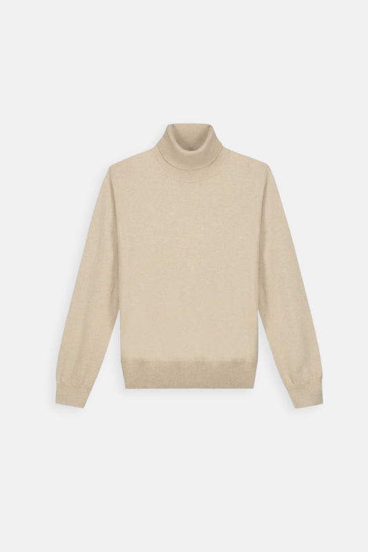 Lugano Cashmere Turtleneck - Champagne
