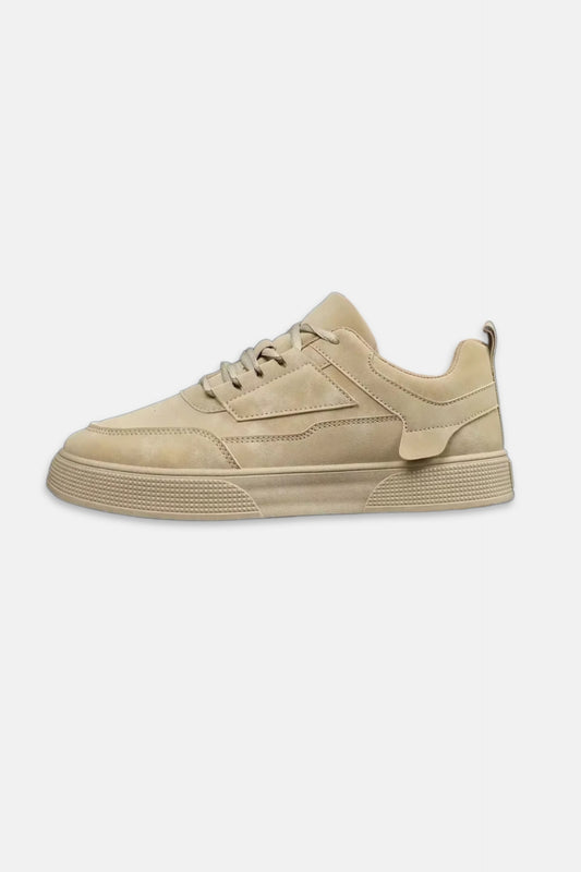 Suede sneakers beige