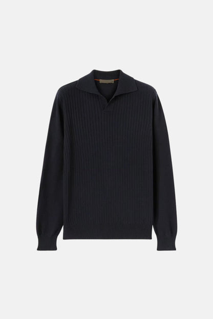 cashwool polo long black
