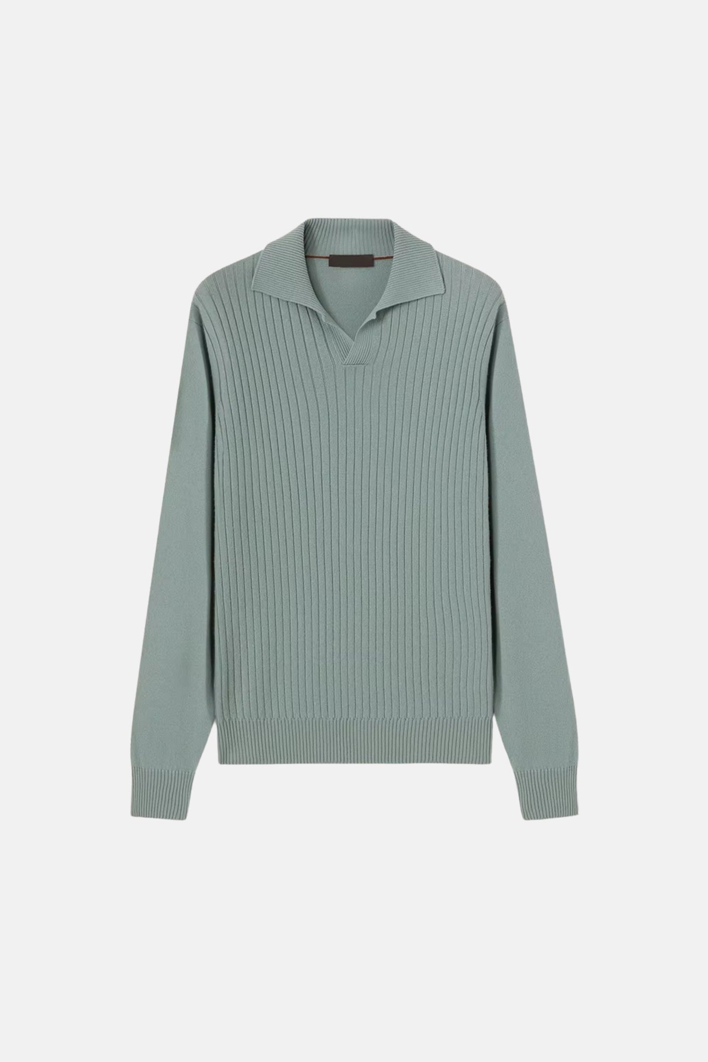 cashwool polo long mint green