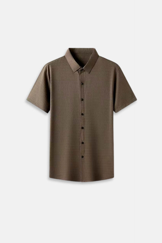 Luxurious shirt with brown structure