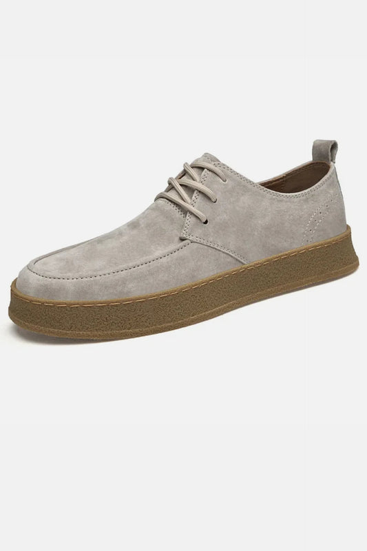 Suede flat classics light grey