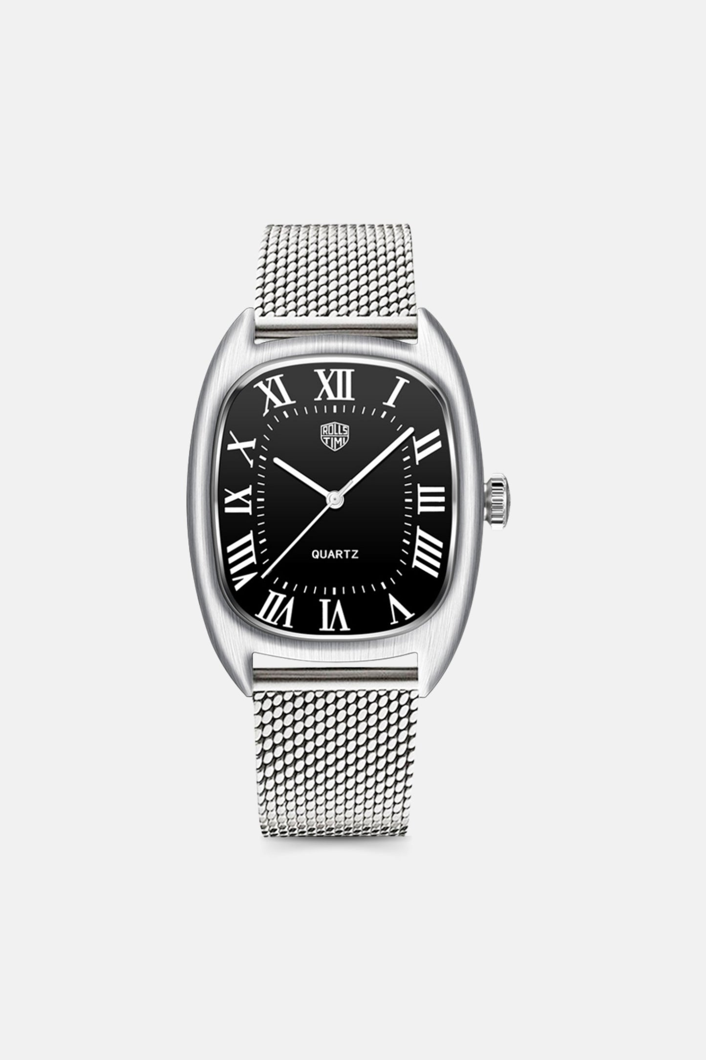 Classic watch square silver/black