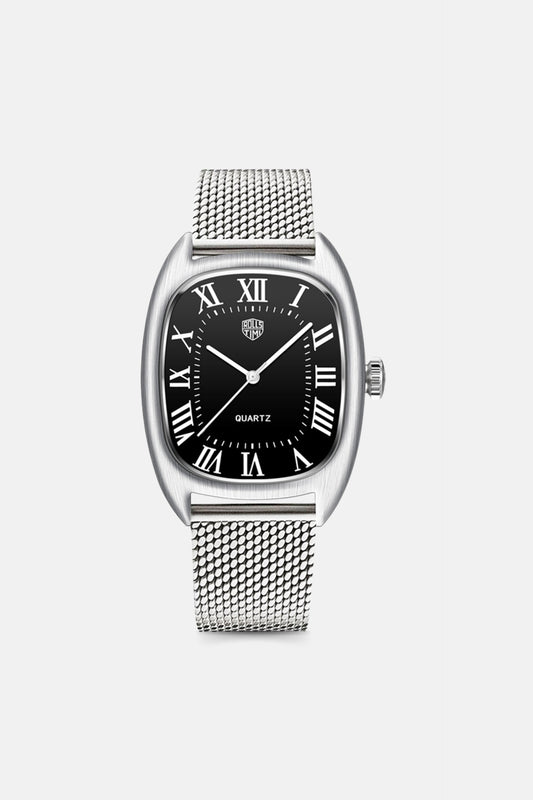 Classic watch square silver/black