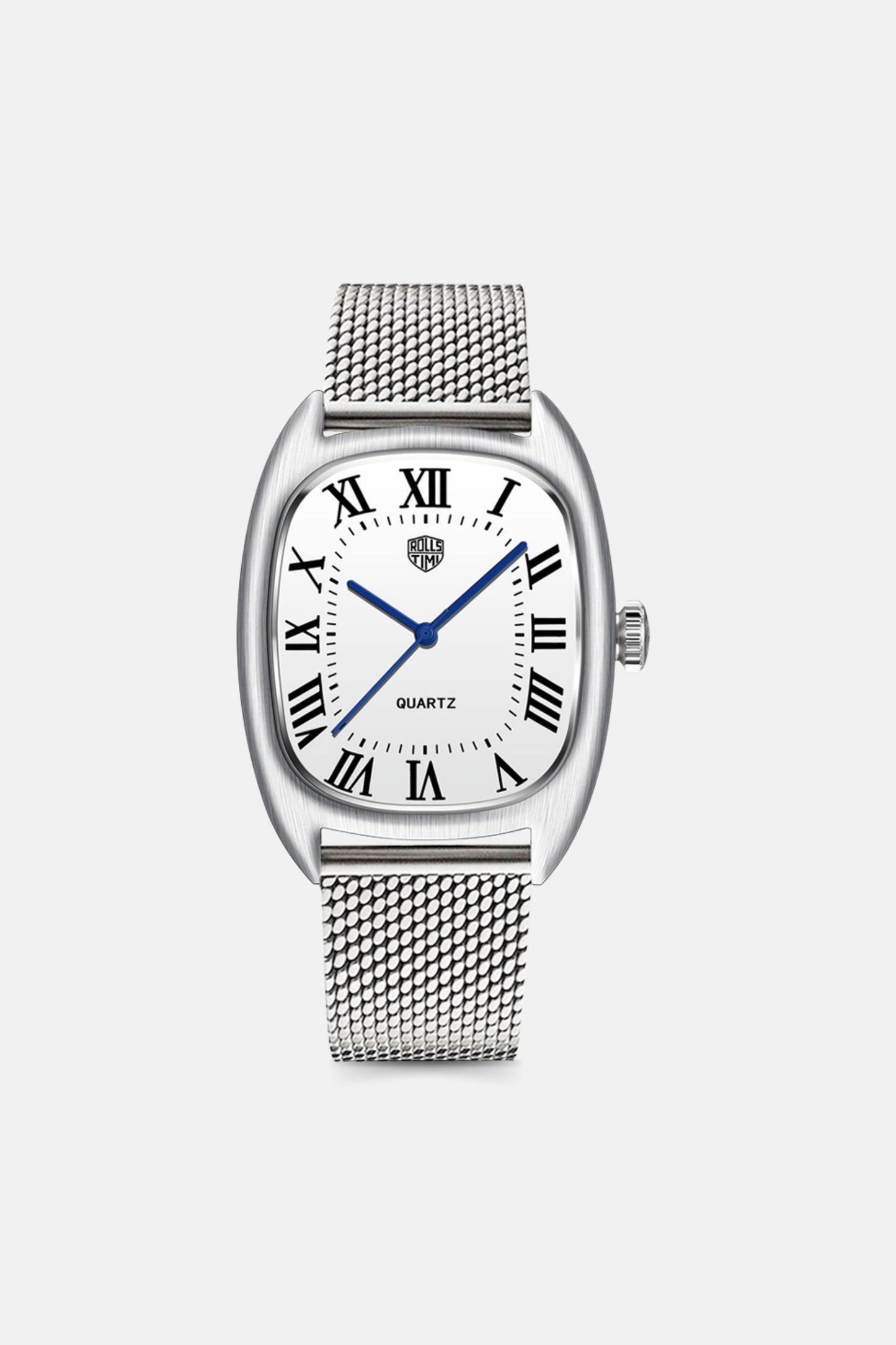 Classic watch square silver/white