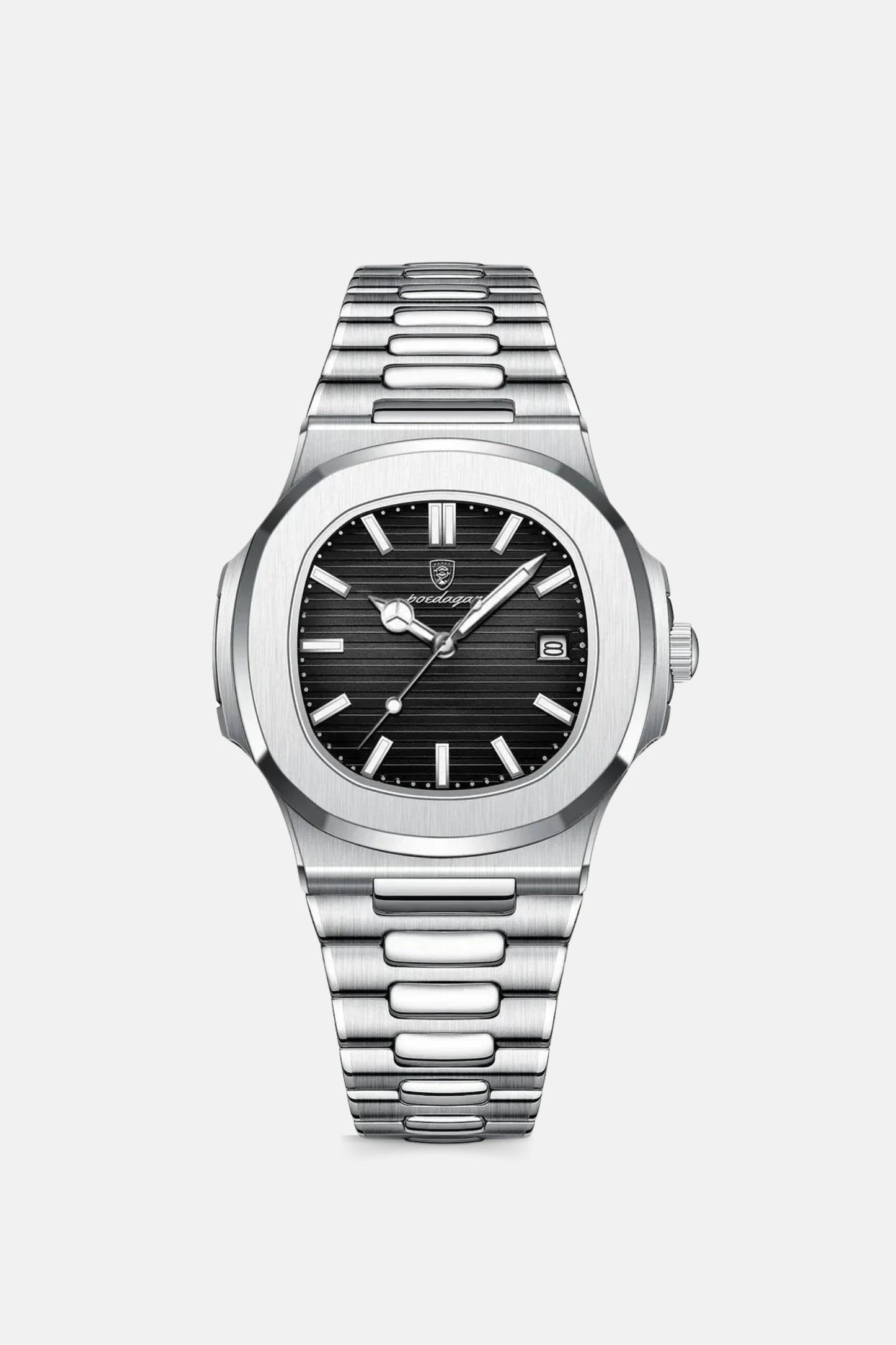 Monaco watch silver black