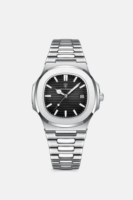 Monaco watch silver black