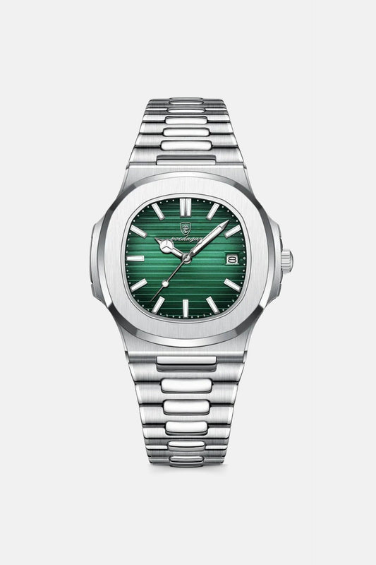 Monaco watch silver green