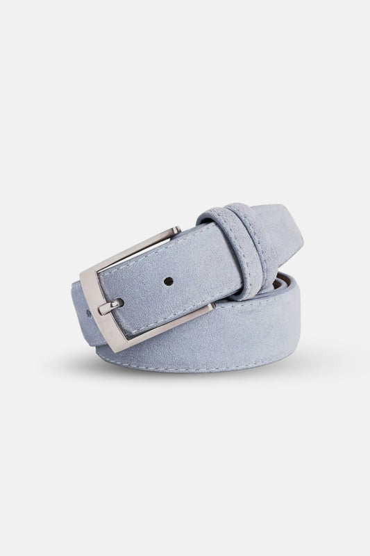 Suede belt sky blue