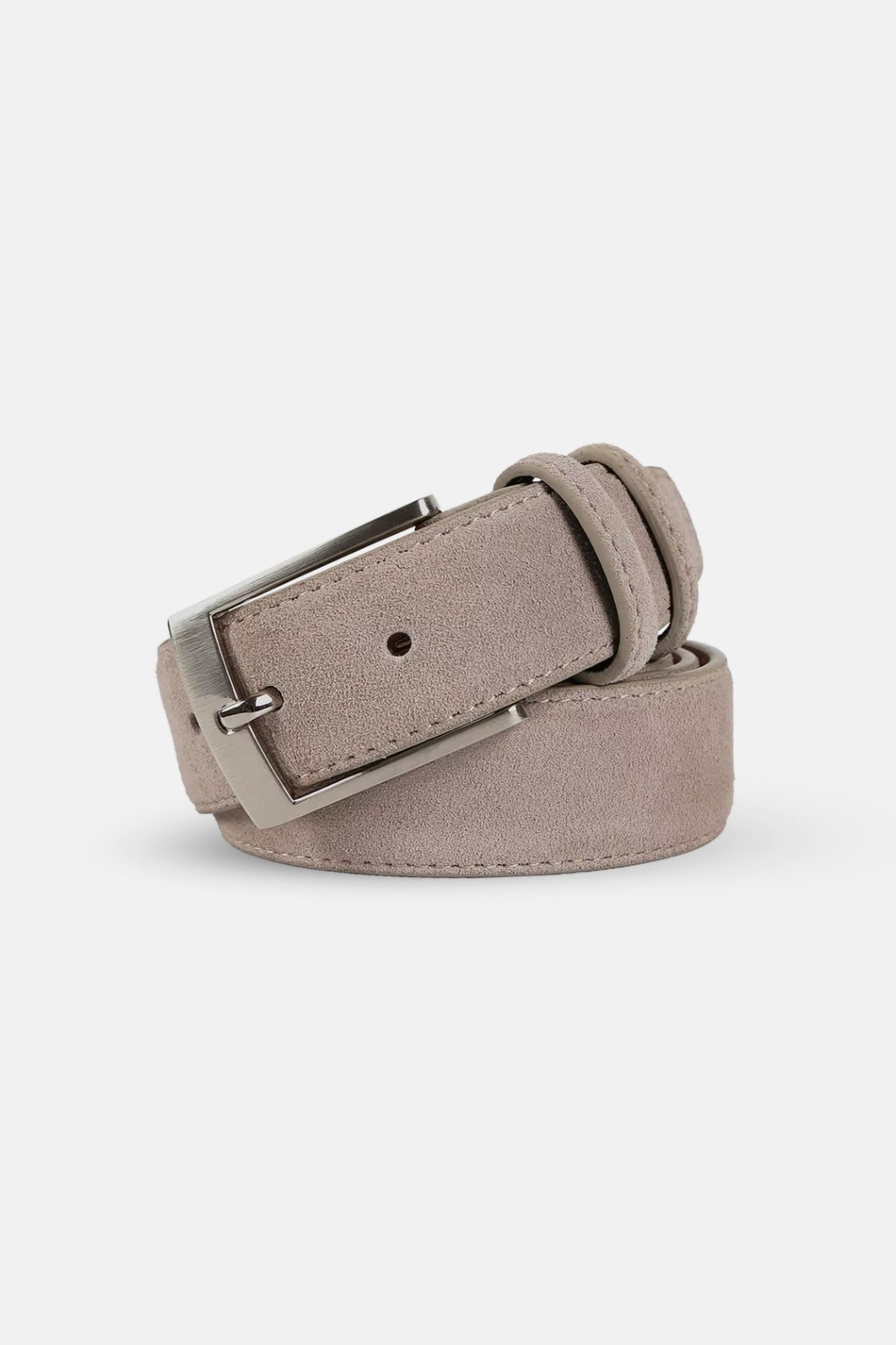 Suede belt taupe