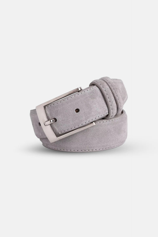 Suede belt grey
