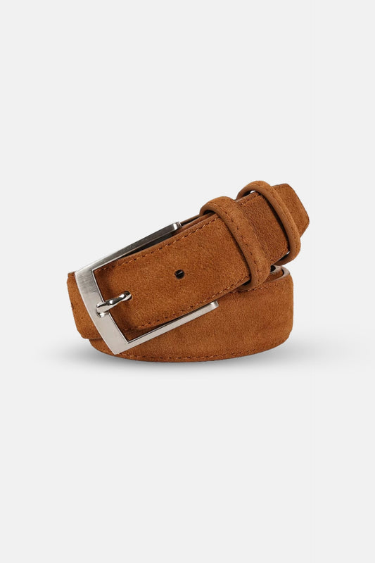 Suede belt caramel
