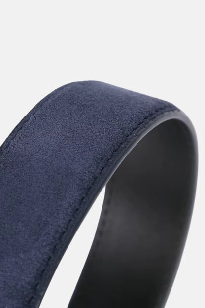 Suede belt dark blue