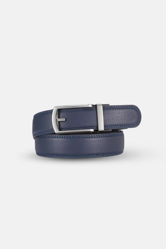 Leather belt dark blue