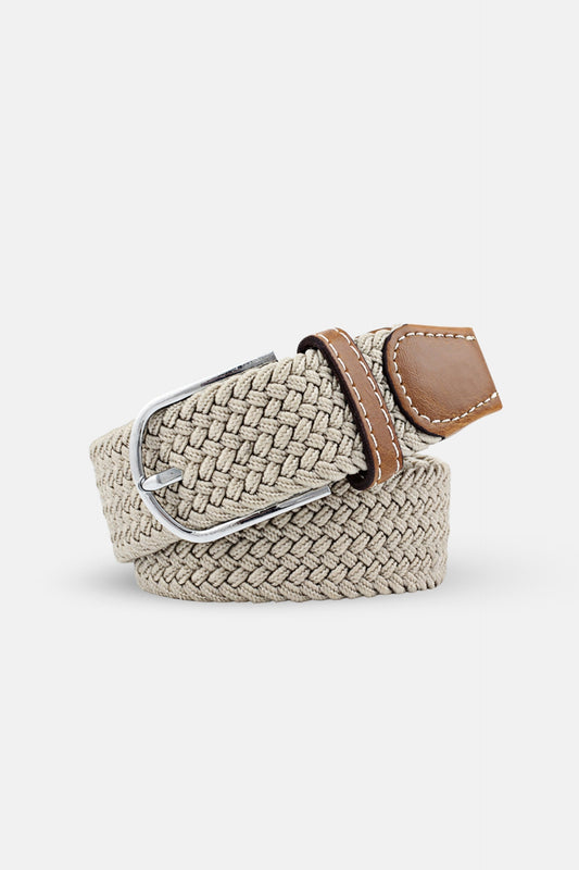 braided belt taupe