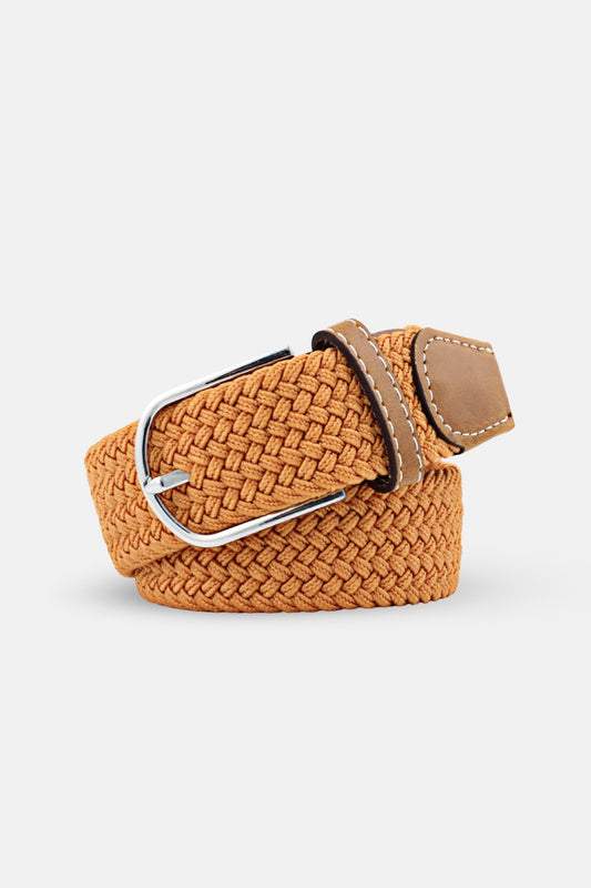 braided belt caramel