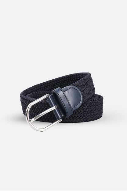 classic braided belt dark blue