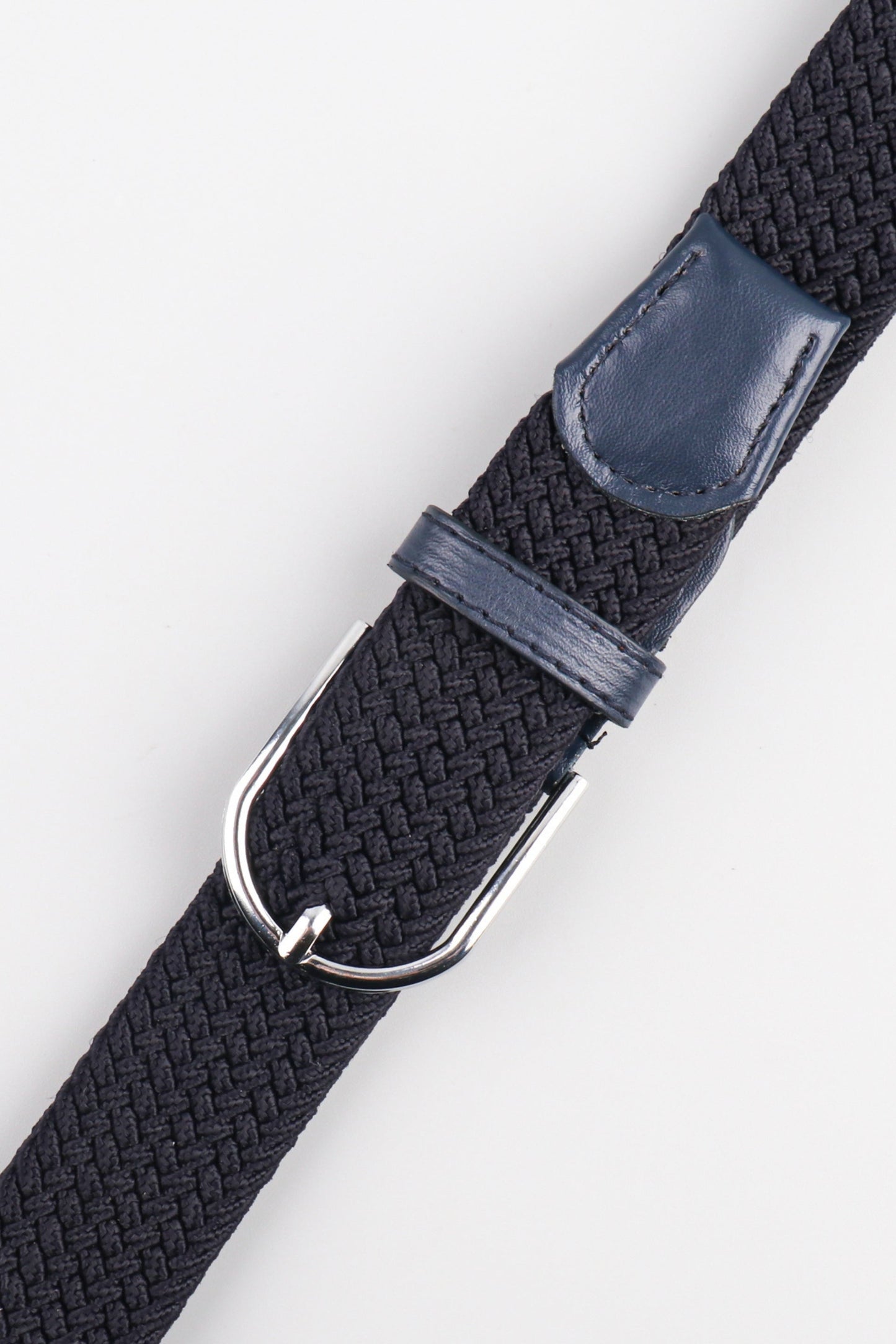 classic braided belt dark blue