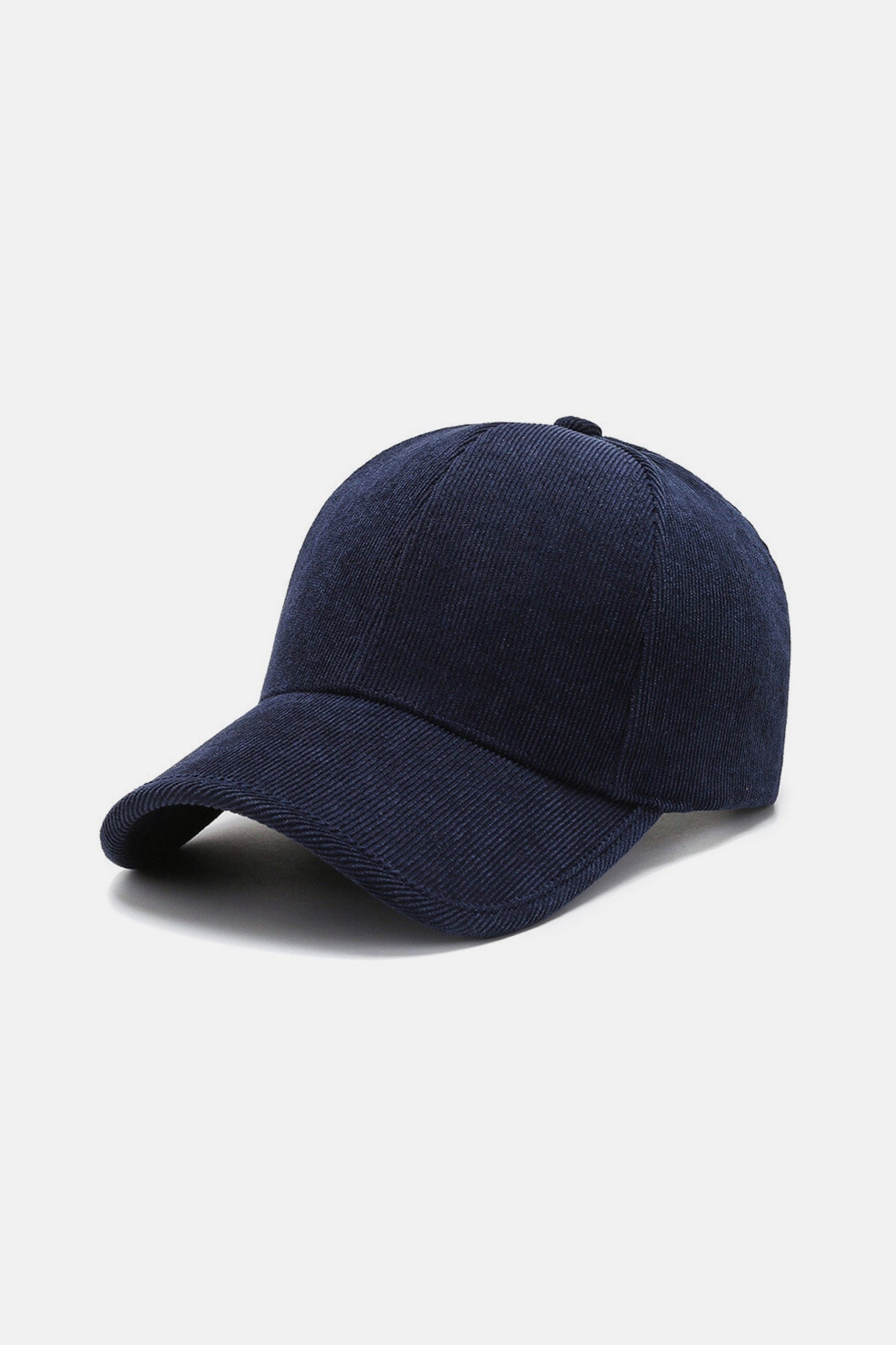 Suede ribbed baseball cap dark blue