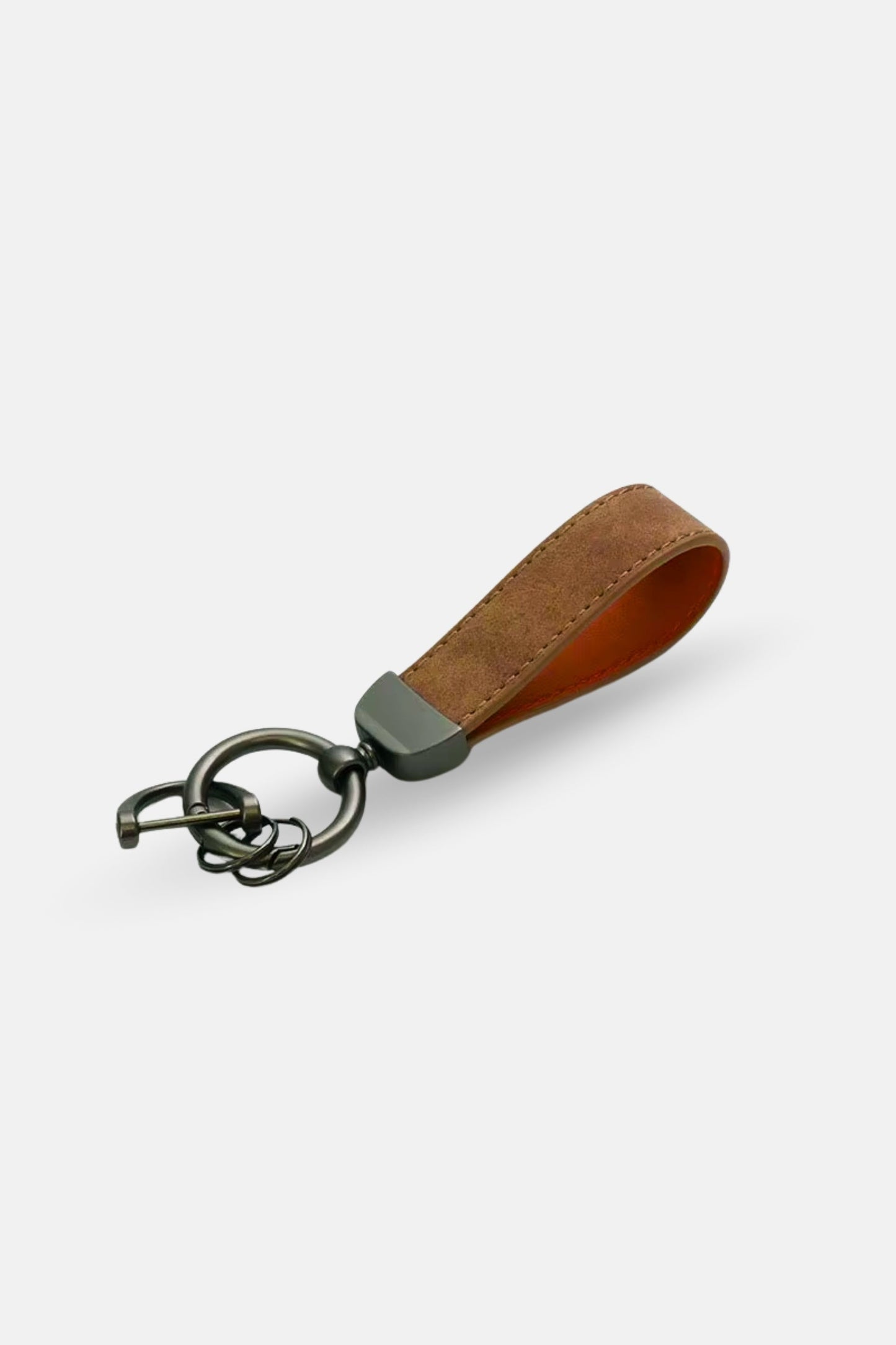 Leather key holder brown