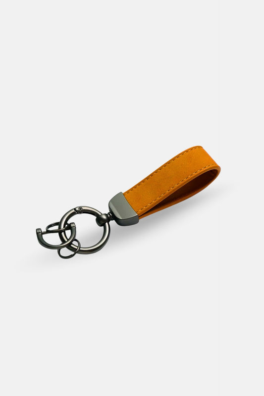 Leather key holder caramel