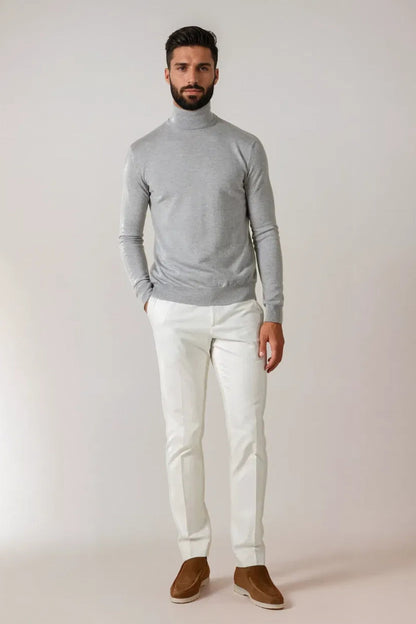 Lugano Cashmere Turtleneck - Grey