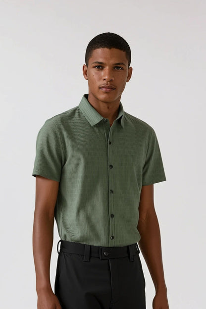 Luxurious shirt with structure green