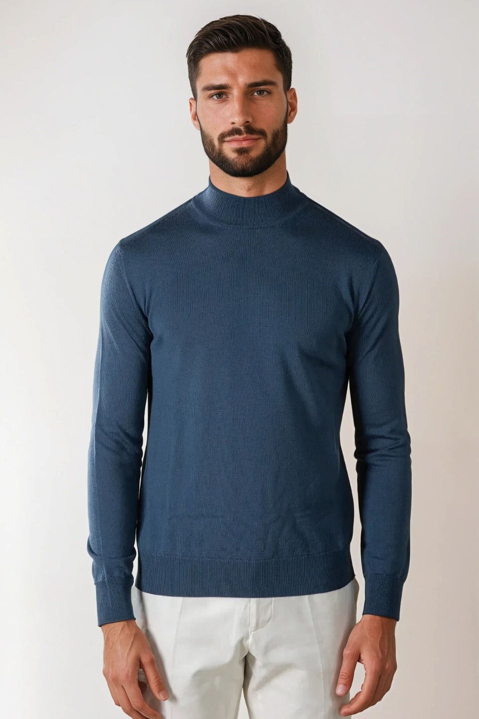 Portofino Cashmere Mockneck – Navy